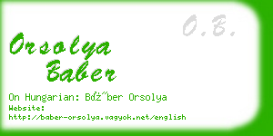 orsolya baber business card